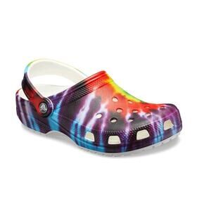 Crocs Classic Tie-Dye Rainbow Clogs Women's Size 6